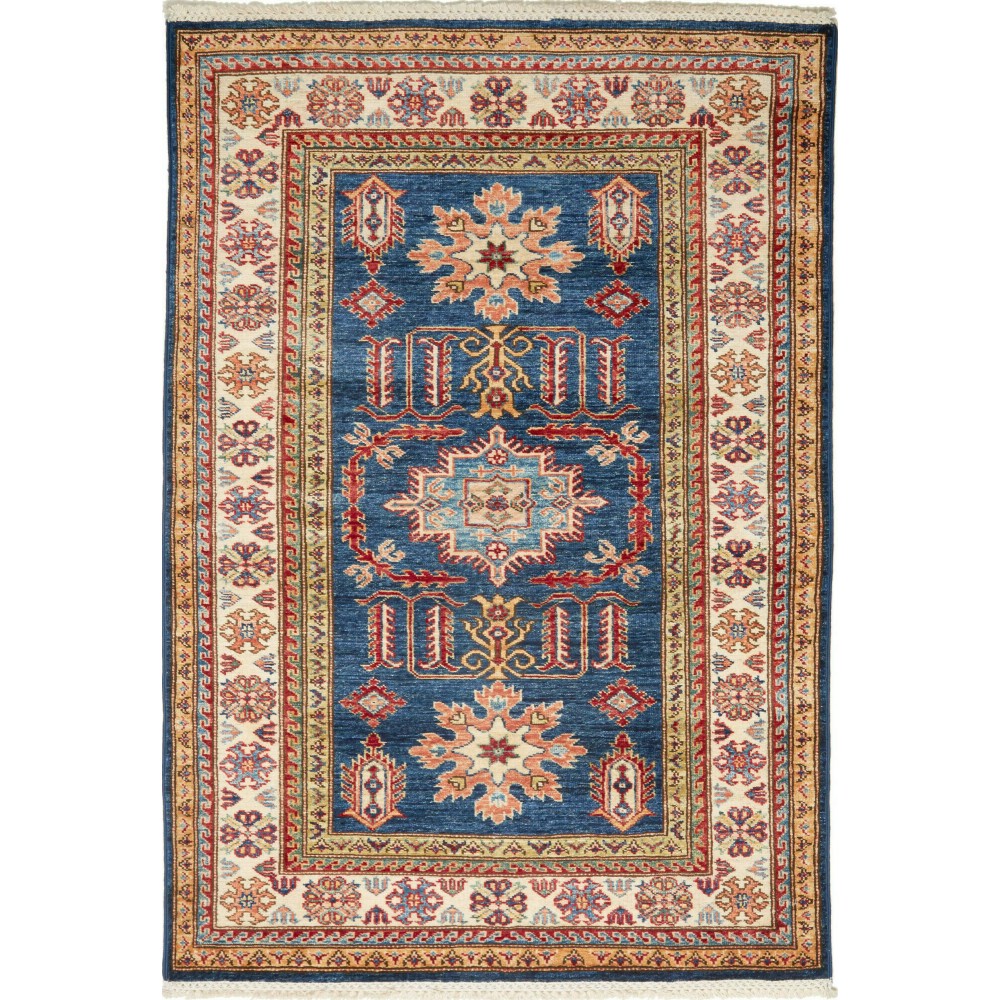 Tappeto Kazak Fine Pakistan marrone grigio 103x148 Tappeto Kazak Fine Pakistan marrone grigio 103x148