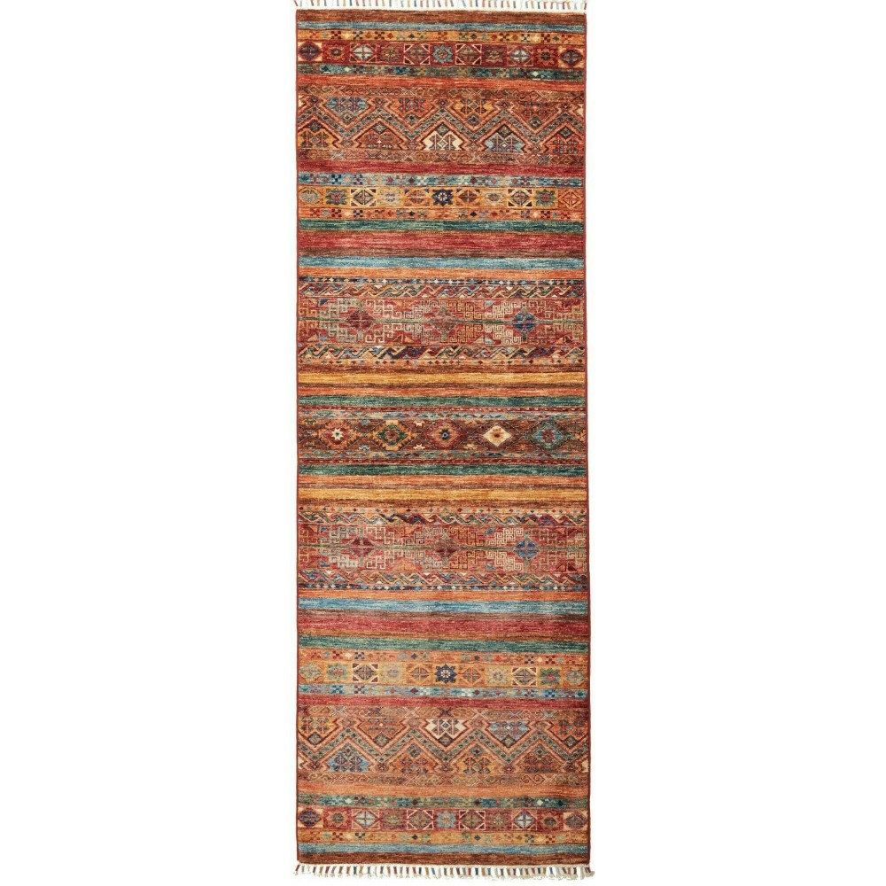 Tappeto Samarkand Pakistan rosso arancione 82x242 Tappeto Samarkand Pakistan rosso arancione 82x242