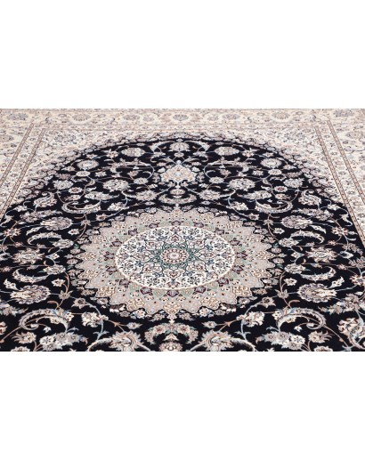 Tappeto Nain 6La Persia bianco blu 220x320