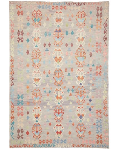 Tappeto Kilim Afghanistan beige rosso 199x293