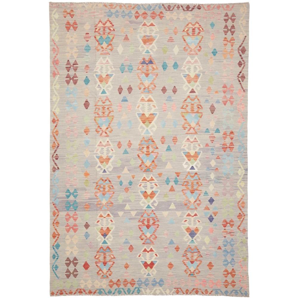 Tappeto Kilim Afghanistan beige rosso 199x293