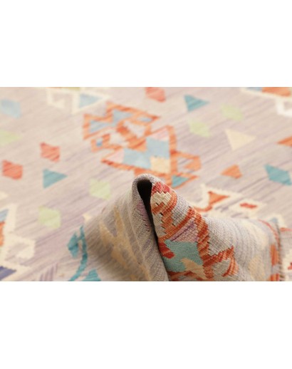 Tappeto Kilim Afghanistan beige rosso 199x293