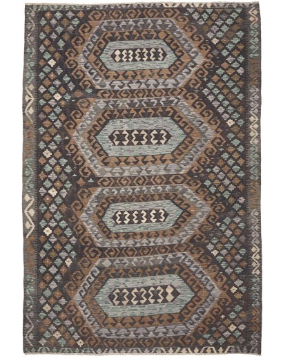 Tappeto Kilim Afghanistan azzurro 199x292