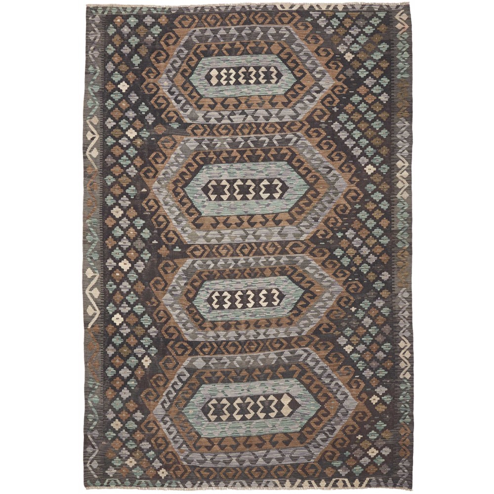 Tappeto Kilim Afghanistan azzurro 199x292