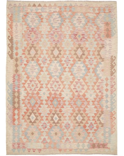 Tappeto Kilim Afghanistan marrone beige 204x287