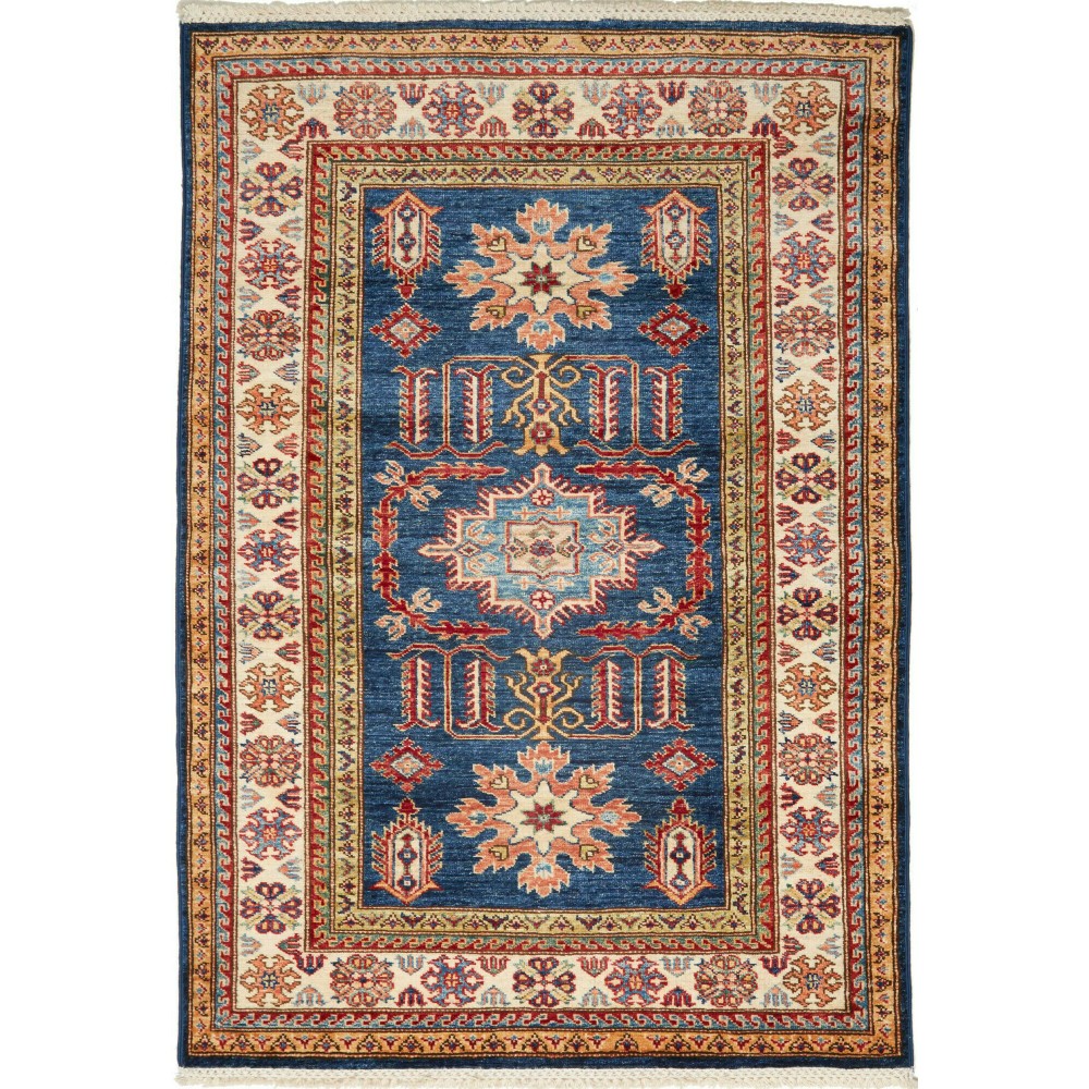 Tappeto Kazak Fine Pakistan marrone giallo 103x148 Tappeto Kazak Fine Pakistan marrone giallo 103x148