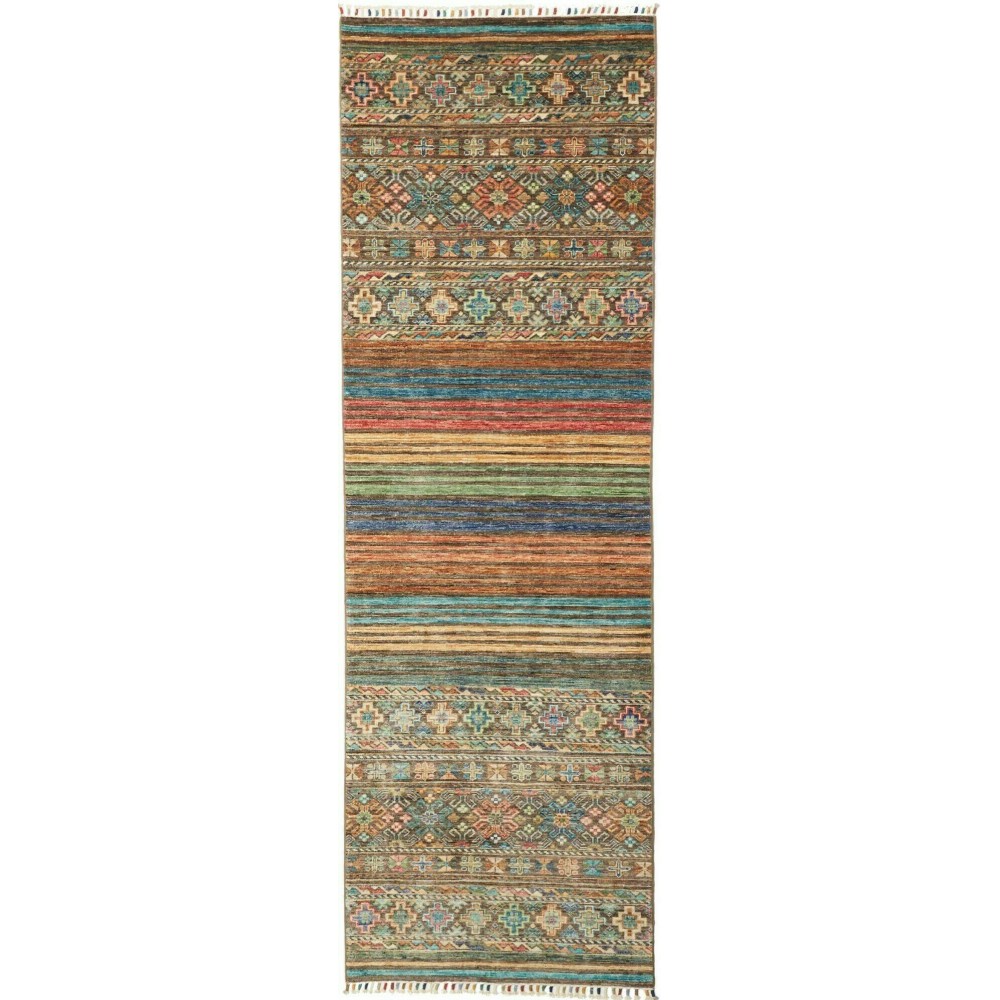 Tappeto Rubin Pakistan bianco marrone 80x254 Tappeto Rubin Pakistan bianco marrone 80x254