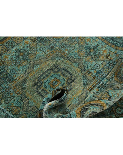 Tappeto Mamlouk Pakistan azzurro grigio 149x199