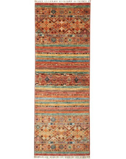 Tappeto Samarkand Pakistan arancione grigio 72x205