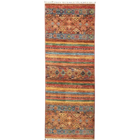 Tappeto Samarkand Pakistan rosso grigio 74x205