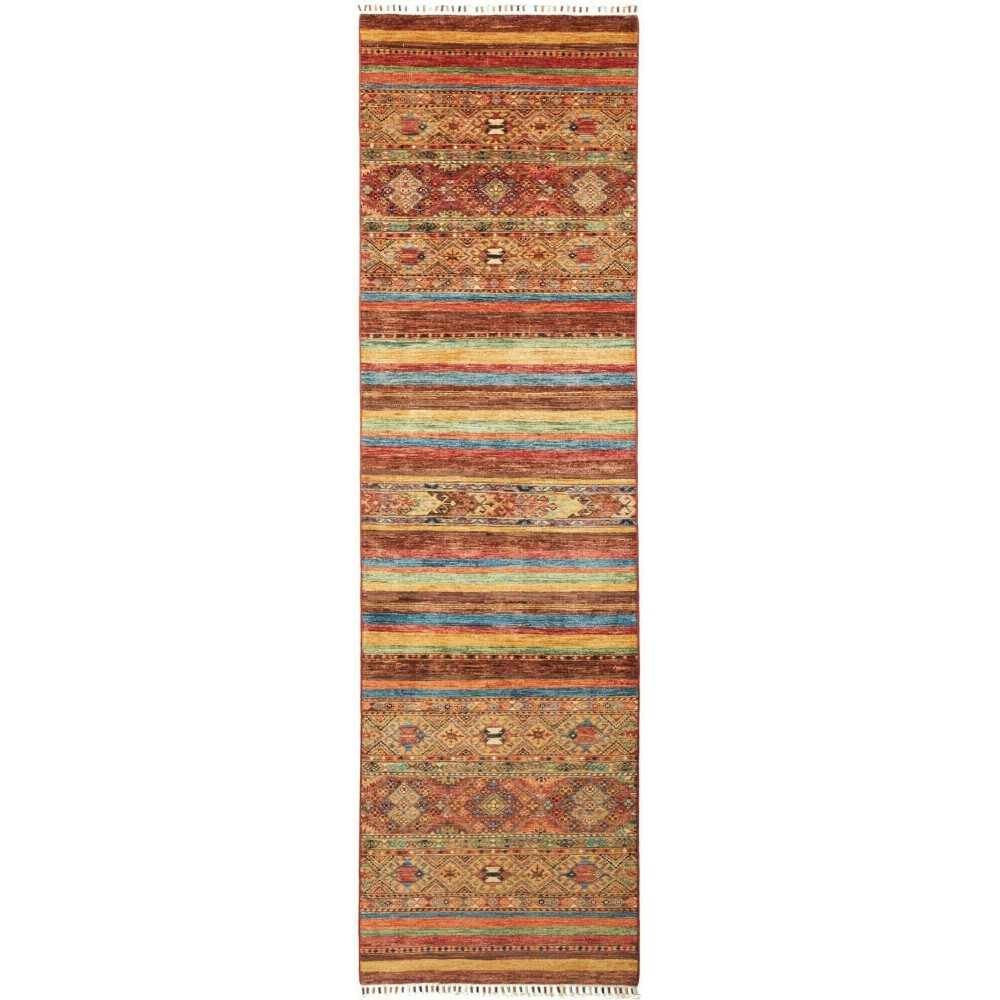 Tappeto Samarkand Pakistan arancione grigio 81x299 Tappeto Samarkand Pakistan arancione grigio 81x299
