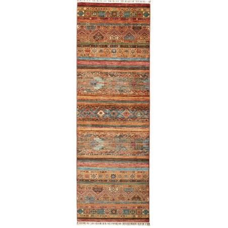 Tappeto Samarkand Pakistan rosso arancione 80x250