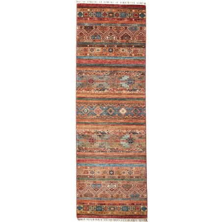 Tappeto Samarkand Pakistan rosso grigio 81x251
