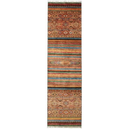 Tappeto Samarkand Pakistan rosso grigio 82x306