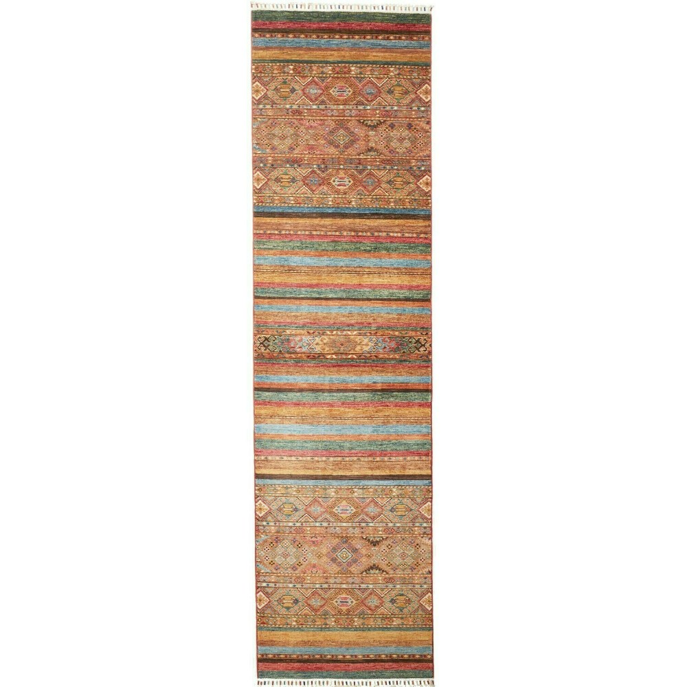 Tappeto Samarkand Pakistan marrone arancione 81x306 Tappeto Samarkand Pakistan marrone arancione 81x306