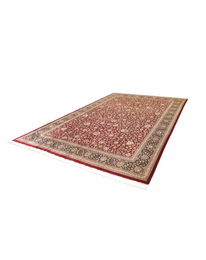 Tappeto Ghom seta Persia marrone grigio 246x352