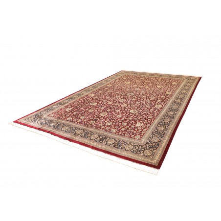 Tappeto Ghom seta Persia marrone grigio 246x352