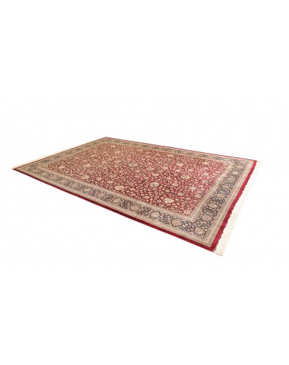 Tappeto Ghom seta Persia marrone grigio 246x352