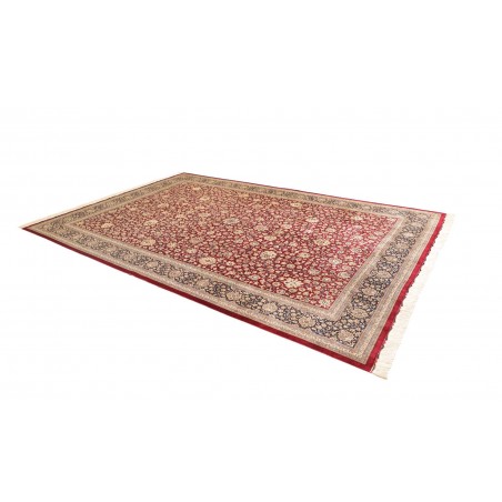Tappeto Ghom seta Persia marrone grigio 246x352