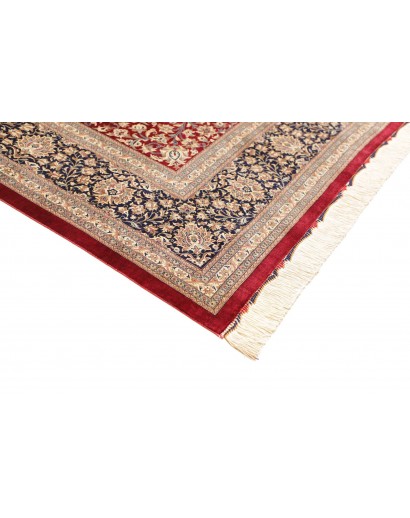 Tappeto Ghom seta Persia marrone grigio 246x352