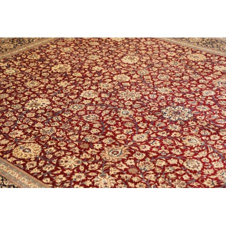 Tappeto Ghom seta Persia marrone grigio 246x352