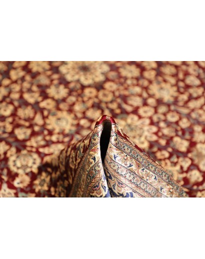 Tappeto Ghom seta Persia marrone grigio 246x352