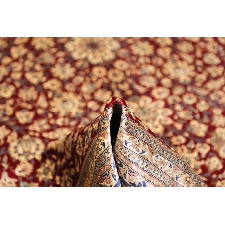 Tappeto Ghom seta Persia marrone grigio 246x352