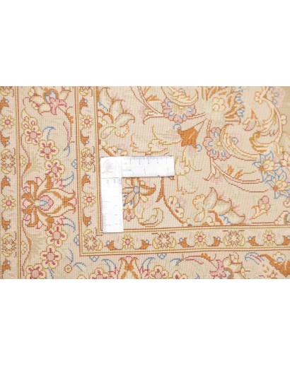 Tappeto Ghom seta Persia marrone bianco 294x393