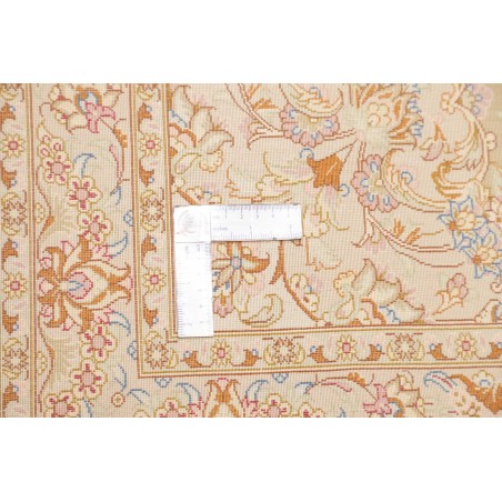 Tappeto Ghom seta Persia marrone bianco 294x393