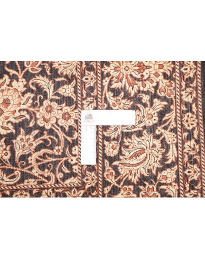 Tappeto Ghom seta Persia marrone blu 130x198