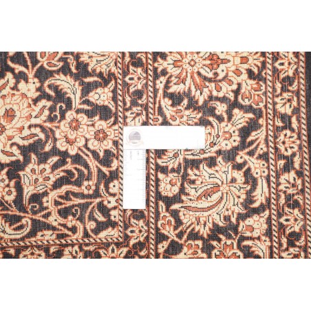 Tappeto Ghom seta Persia marrone blu 130x198