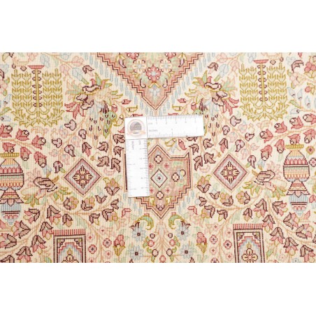 Tappeto Ghom seta Persia marrone bianco 70x299
