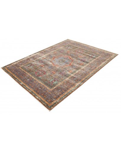 Tappeto Mamlouk Pakistan azzurro arancione 156x205