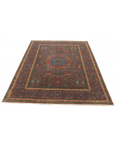 Tappeto Mamlouk Pakistan azzurro arancione 156x205