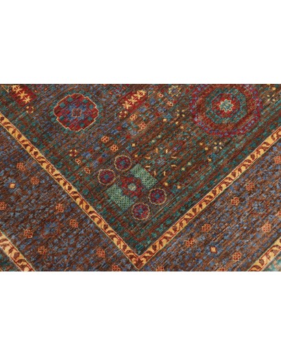 Tappeto Mamlouk Pakistan azzurro arancione 156x205