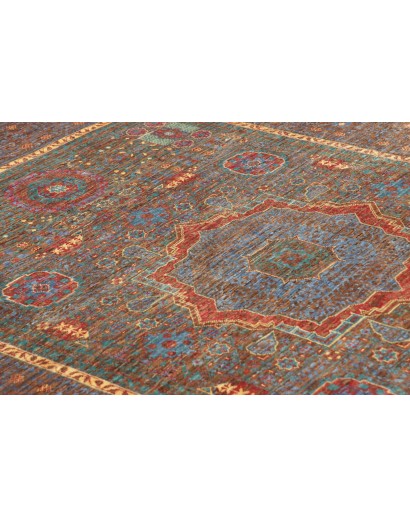 Tappeto Mamlouk Pakistan azzurro arancione 156x205