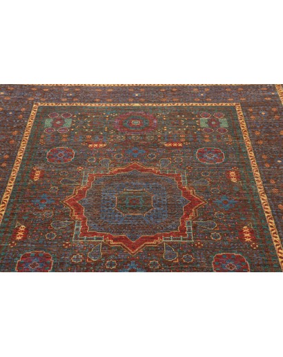 Tappeto Mamlouk Pakistan azzurro arancione 156x205