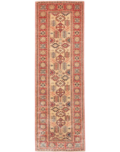 Tappeto Kazak Fine Pakistan arancione grigio 76x244