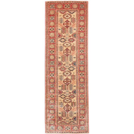 Tappeto Kazak Fine Pakistan arancione grigio 76x244