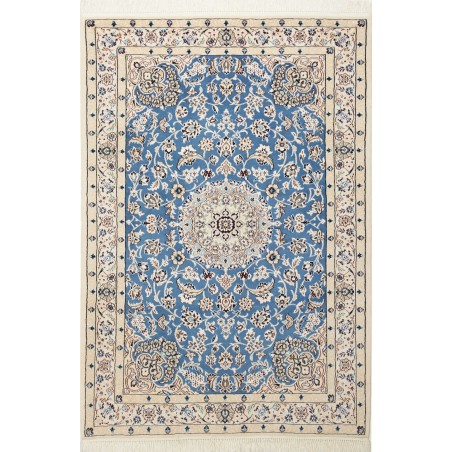 Tappeto Nain 9La Persia bianco azzurro 106x153