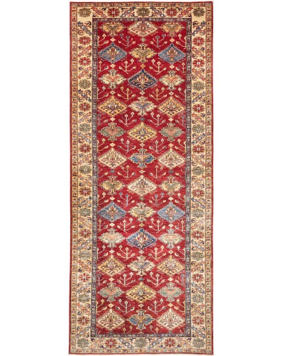 Tappeto Kazak Fine Pakistan marrone grigio 154x389