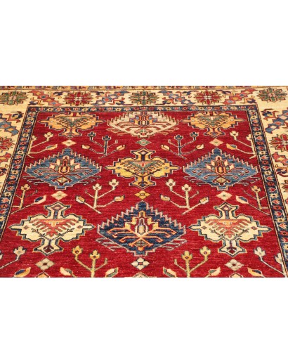 Tappeto Kazak Fine Pakistan marrone grigio 154x389