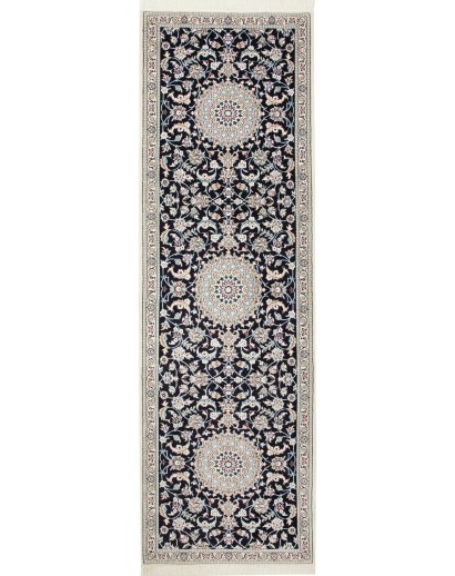 Tappeto Nain 9La Persia beige azzurro 92x294