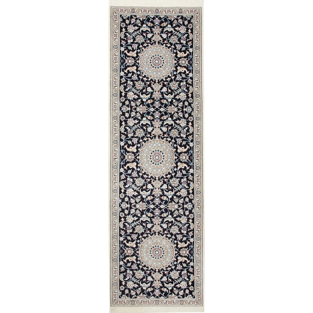 Tappeto Nain 9La Persia beige azzurro 92x294 Tappeto Nain 9La Persia beige azzurro 92x294