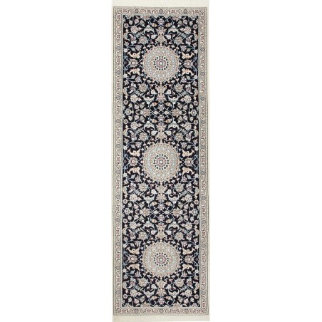 Tappeto Nain 9La Persia beige azzurro 92x294
