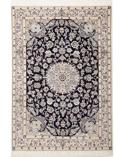 Tappeto Nain 9La Persia bianco blu 104x147