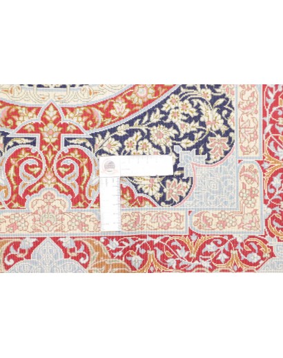 Tappeto Ghom seta Persia marrone grigio 80x118