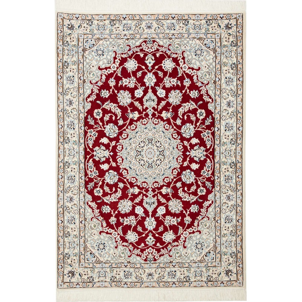 Tappeto Nain 9La Persia bianco marrone 102x148 Tappeto Nain 9La Persia bianco marrone 102x148