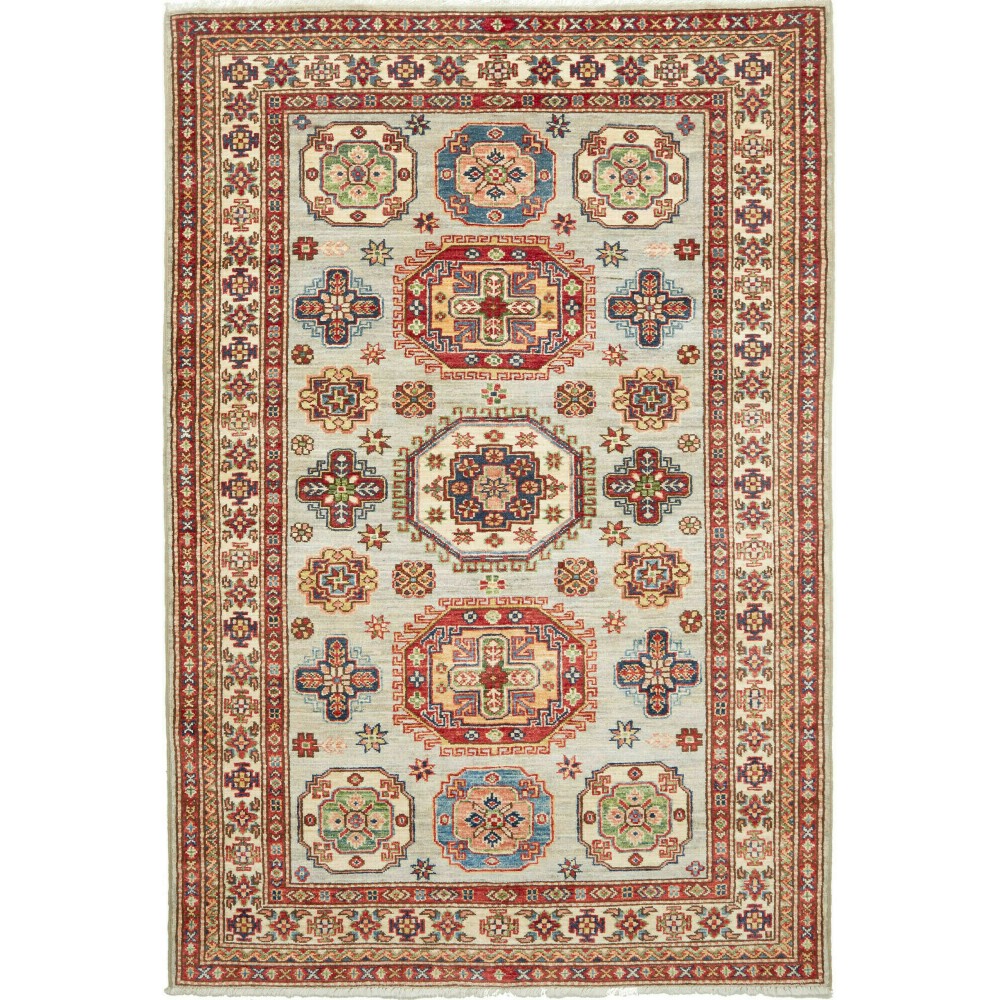 Tappeto Kazak Fine Pakistan marrone 124x186 Tappeto Kazak Fine Pakistan marrone 124x186