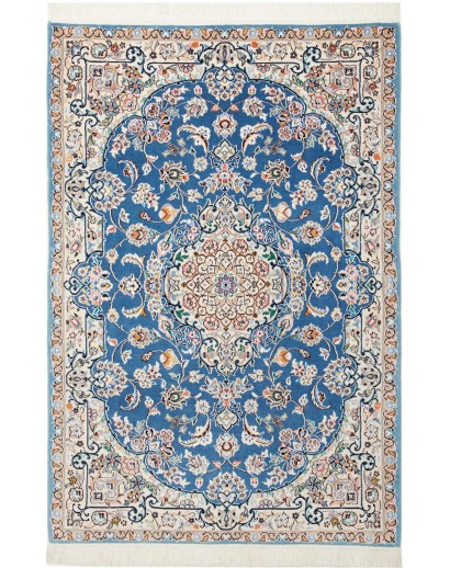Tappeto Nain 9La Persia bianco blu 104x156